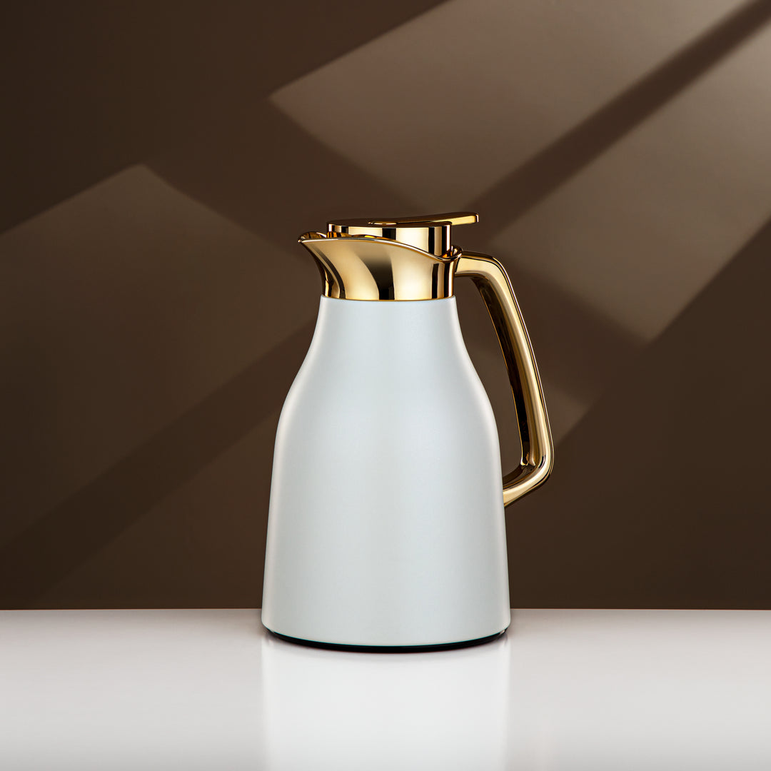 Almarjan 0.7 Liter Vacuum Flask Matt White & Gold - RGC-0700Q330YZC95