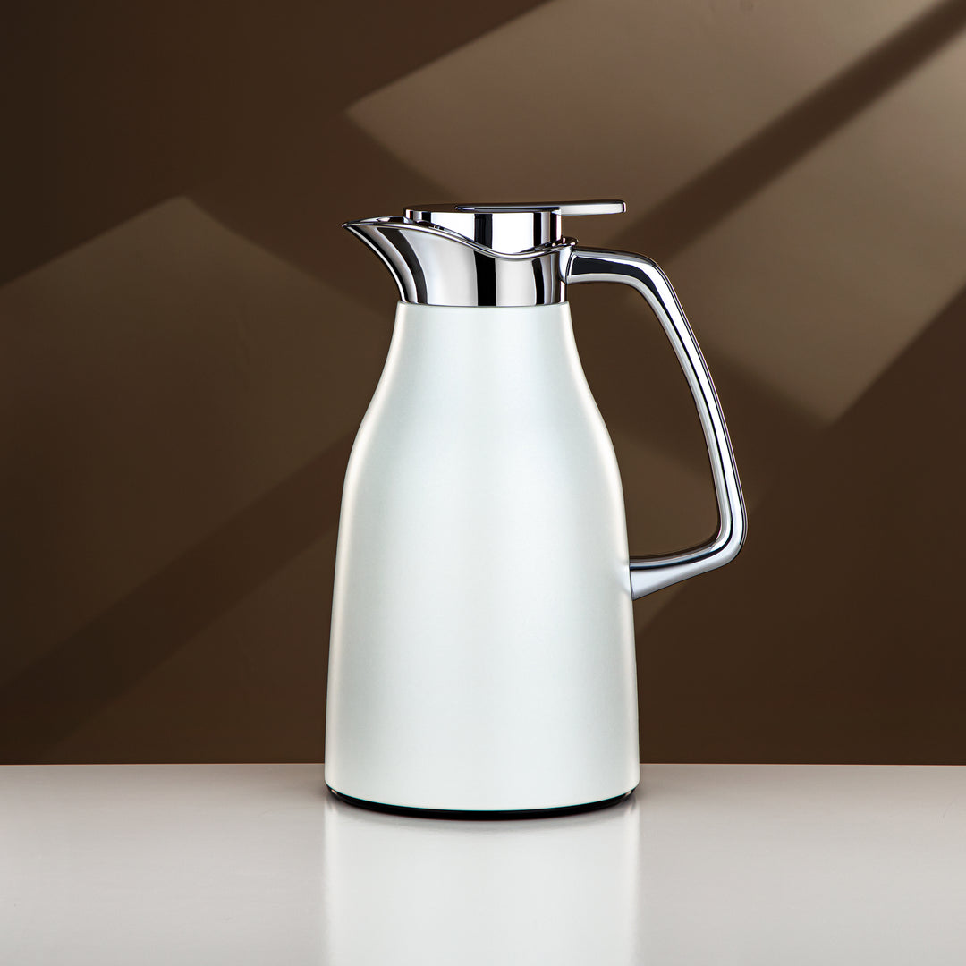 Almarjan 1 Liter Vacuum Flask Matt White & Silver - RGC-1000Q330YZC