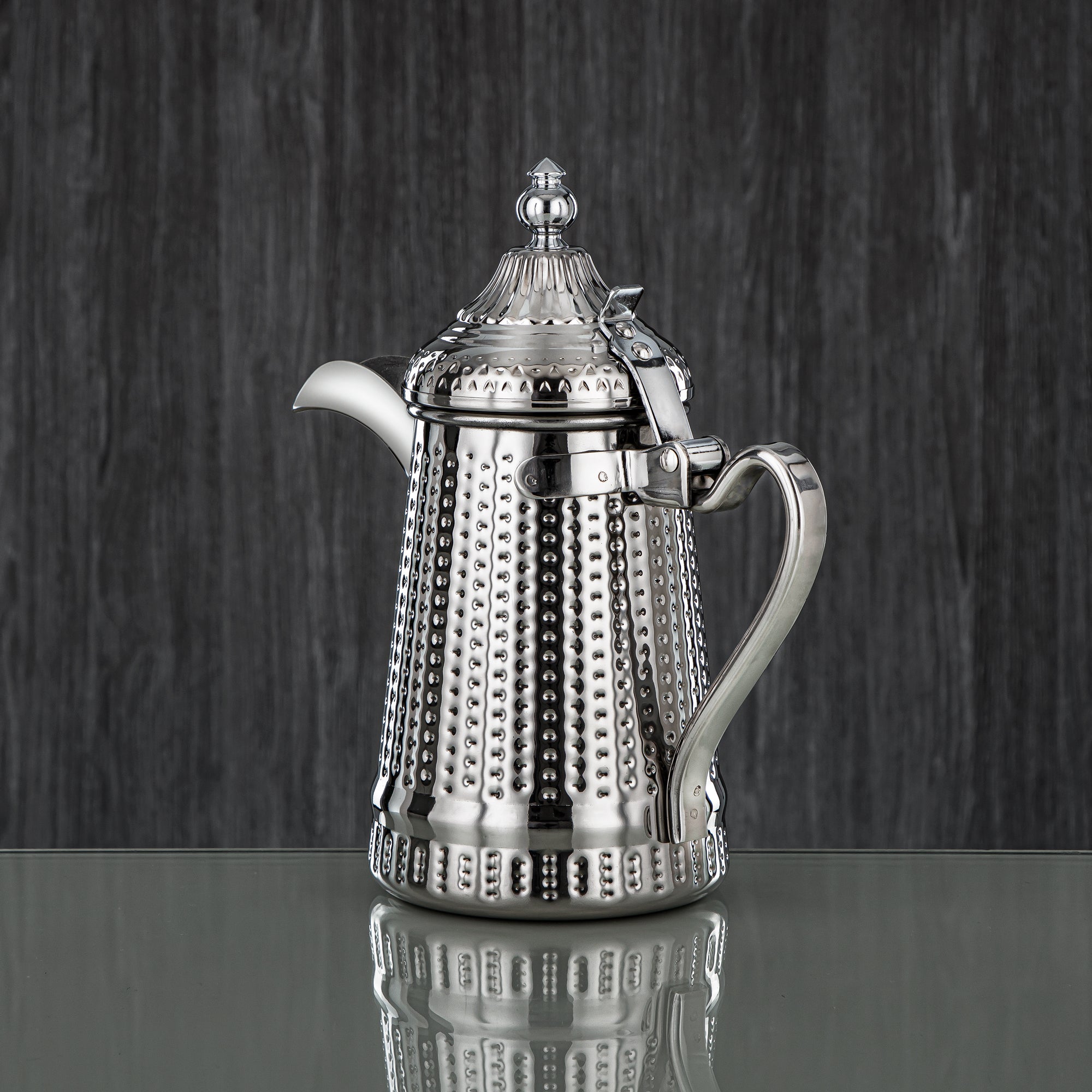 Almarjan 48 Ounce Barari Collection Stainless Steel Coffee Pot Silver - STS0013037