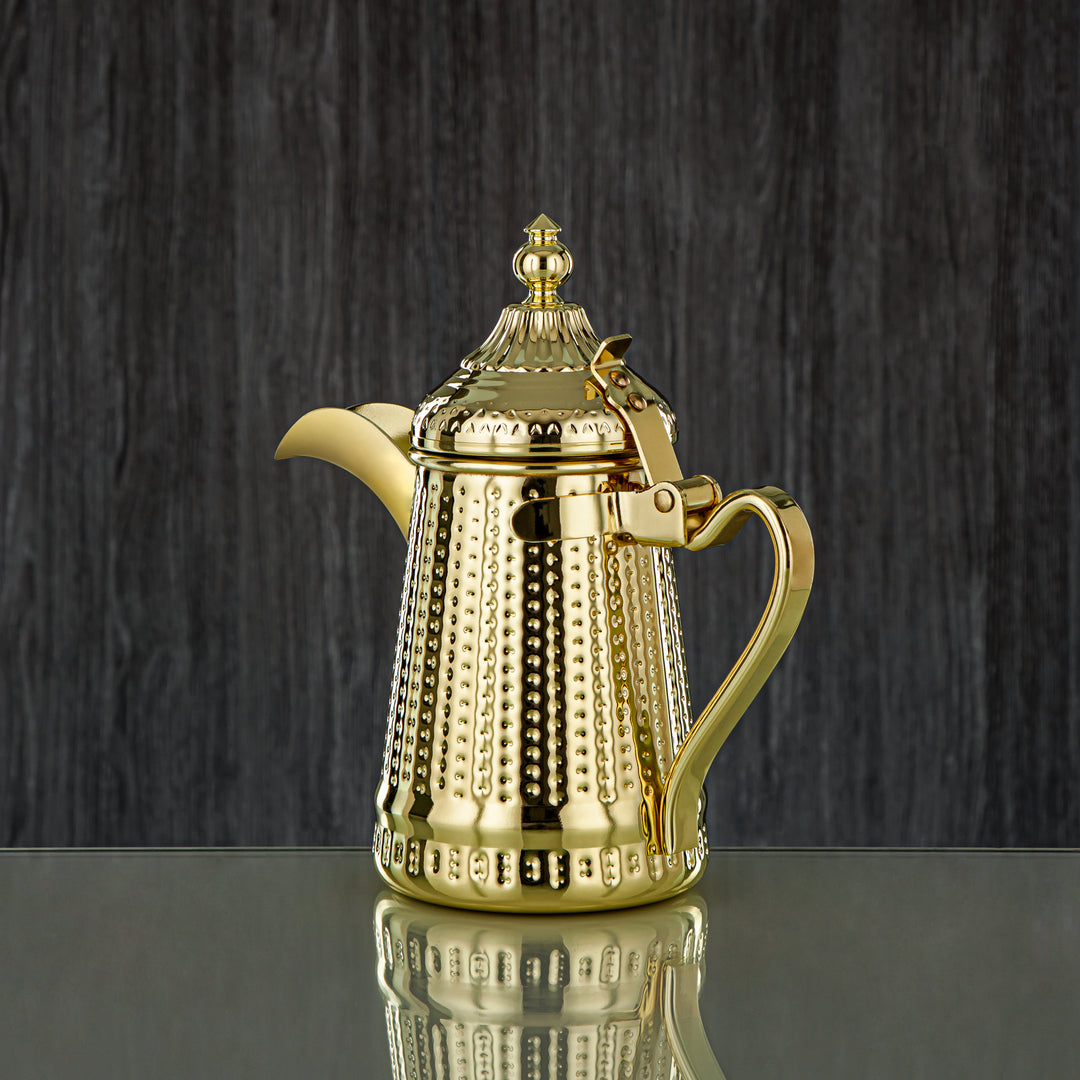 Almarjan 36 Ounce Barari Collection Stainless Steel Coffee Pot Gold - STS0013039