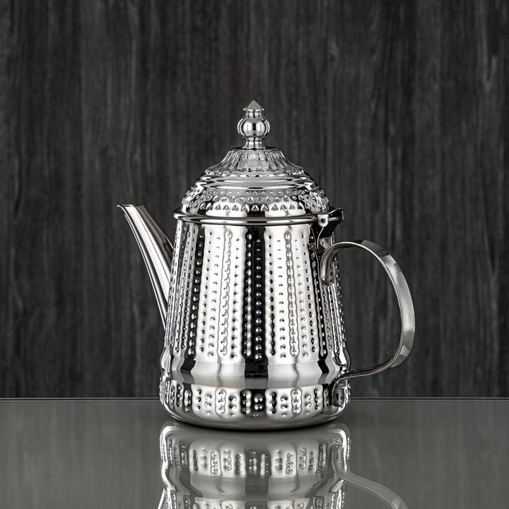 Almarjan 48 Ounce Barari Collection Stainless Steel Teapot Silver - STS0013048