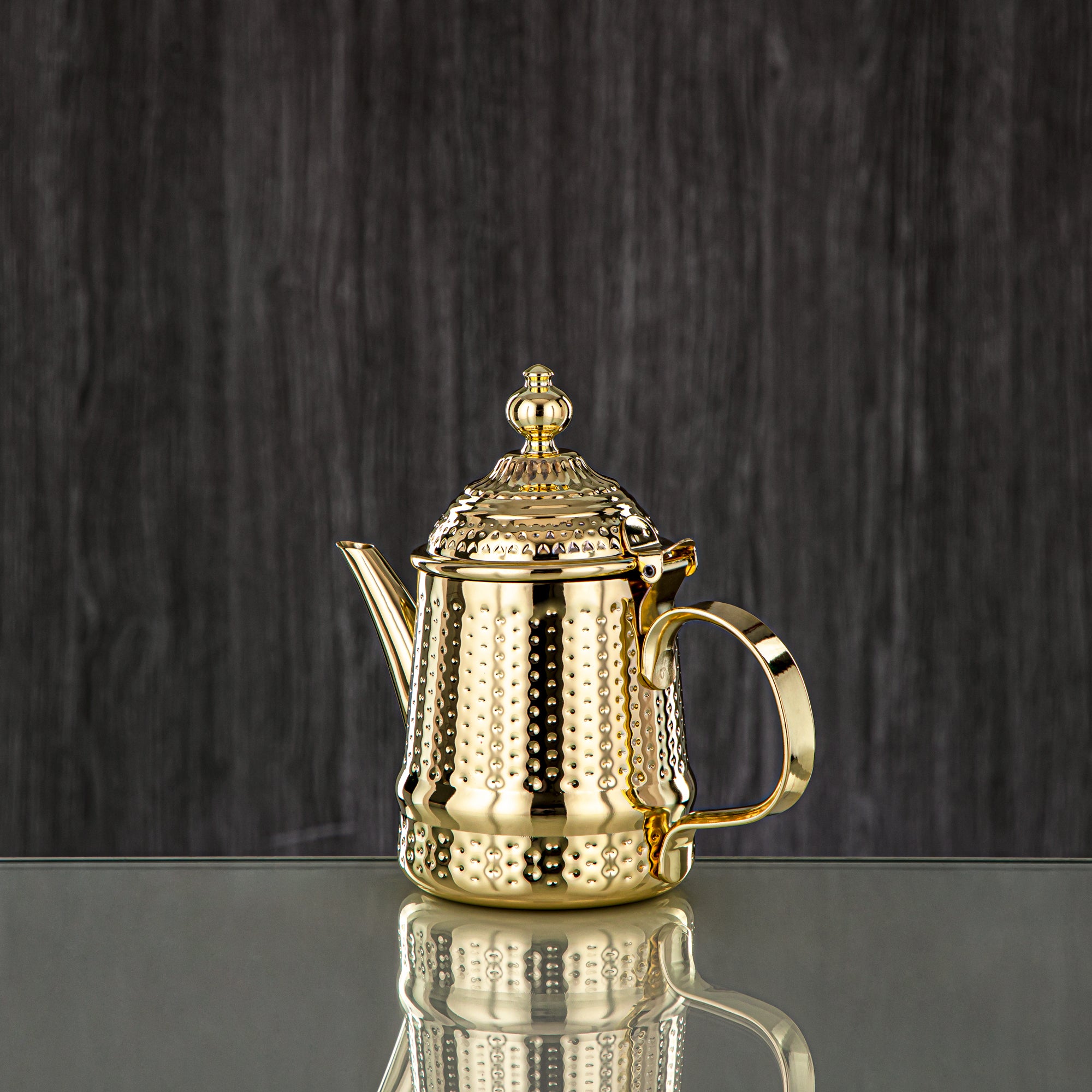 Almarjan 18 Ounce Barari Collection Stainless Steel Teapot Gold - STS0013050