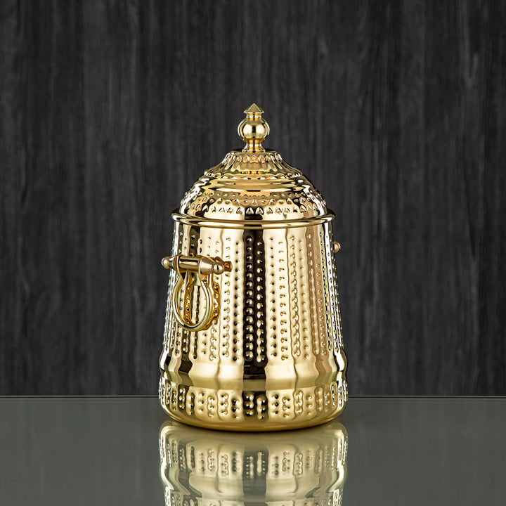 Almarjan 48 Ounce Barari Collection Stainless Steel Canister Gold - STS0013064