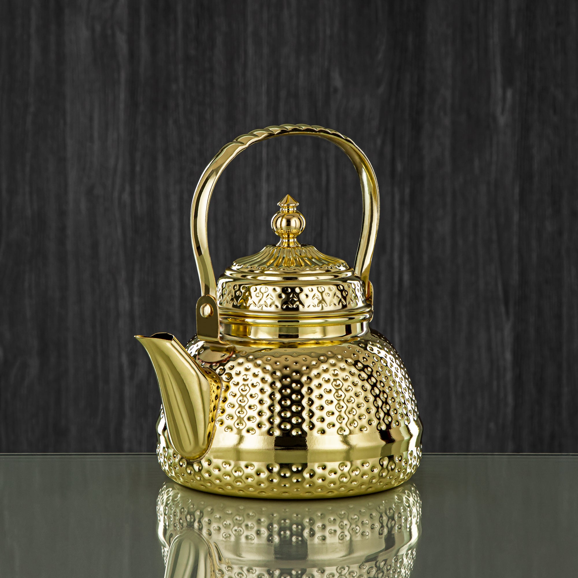 Almarjan 1.5 Liter Barari Collection Stainless Steel Tea Kettle Gold - STS0013081