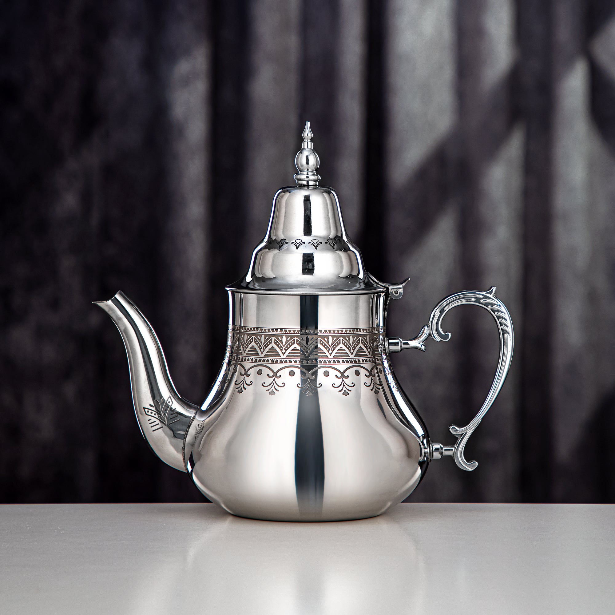 Almarjan Teapot Stainless Steel, Silver, 1.5L (STS0013164) Sahara Collection