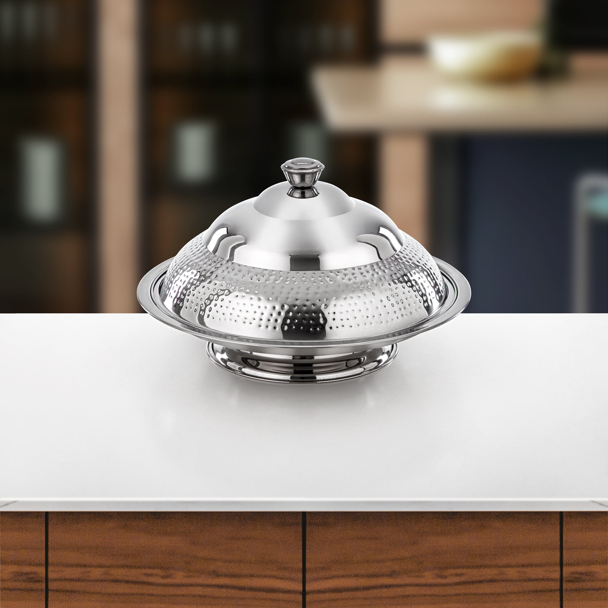 صينية المرجان كوزي 45 سم فضي (H25M20)