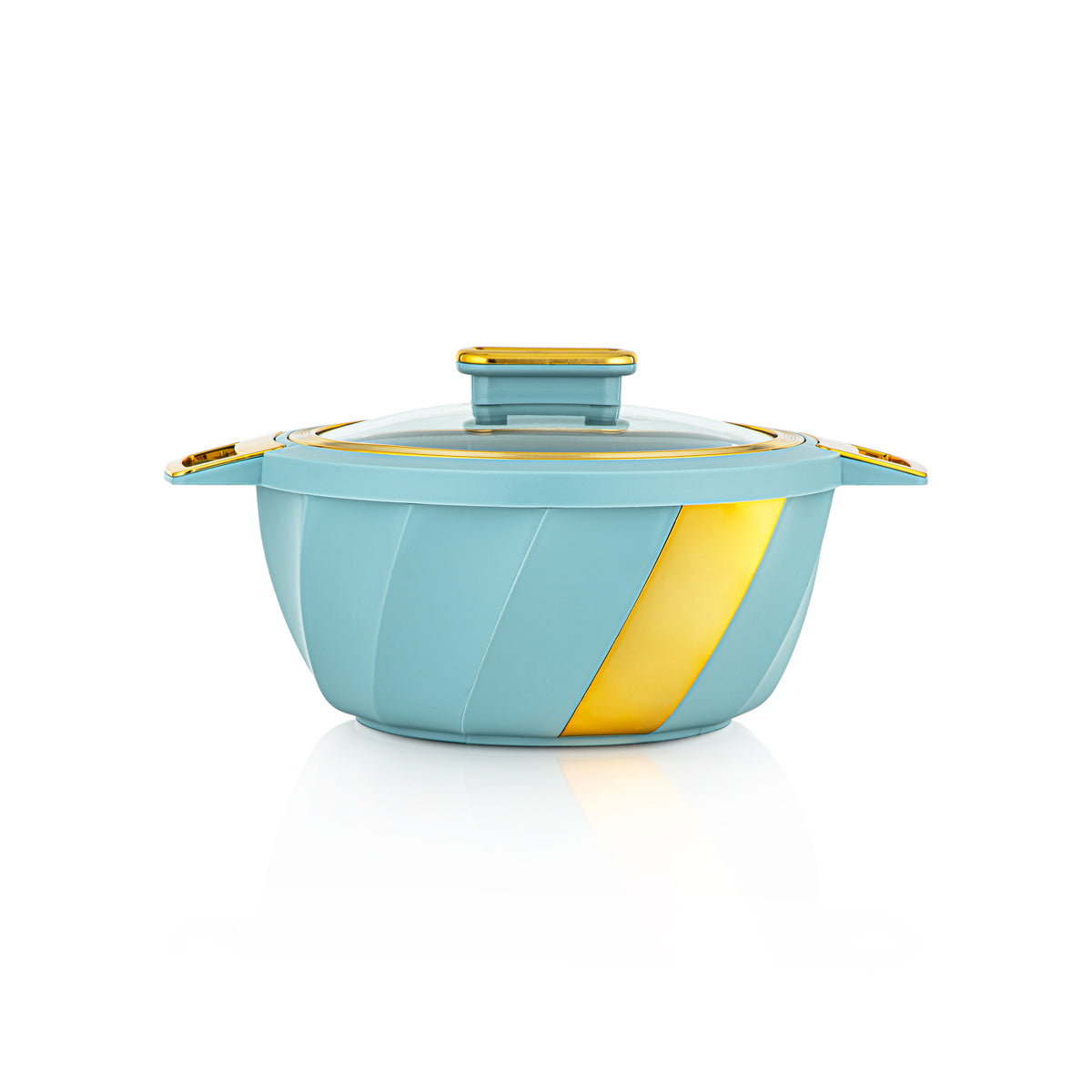 Almarjan 3 Piece Salwa Collection Plastic Hot Pot Light Blue & Gold - SW001G LB/G