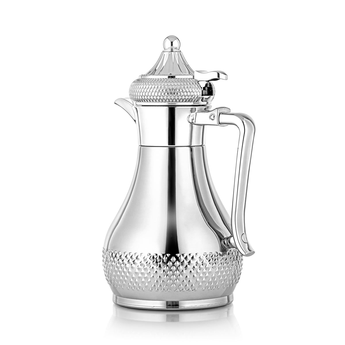 Almarjan 1 Liter Stainless Steel Vacuum Dallah Silver - SWT/D-100-CR