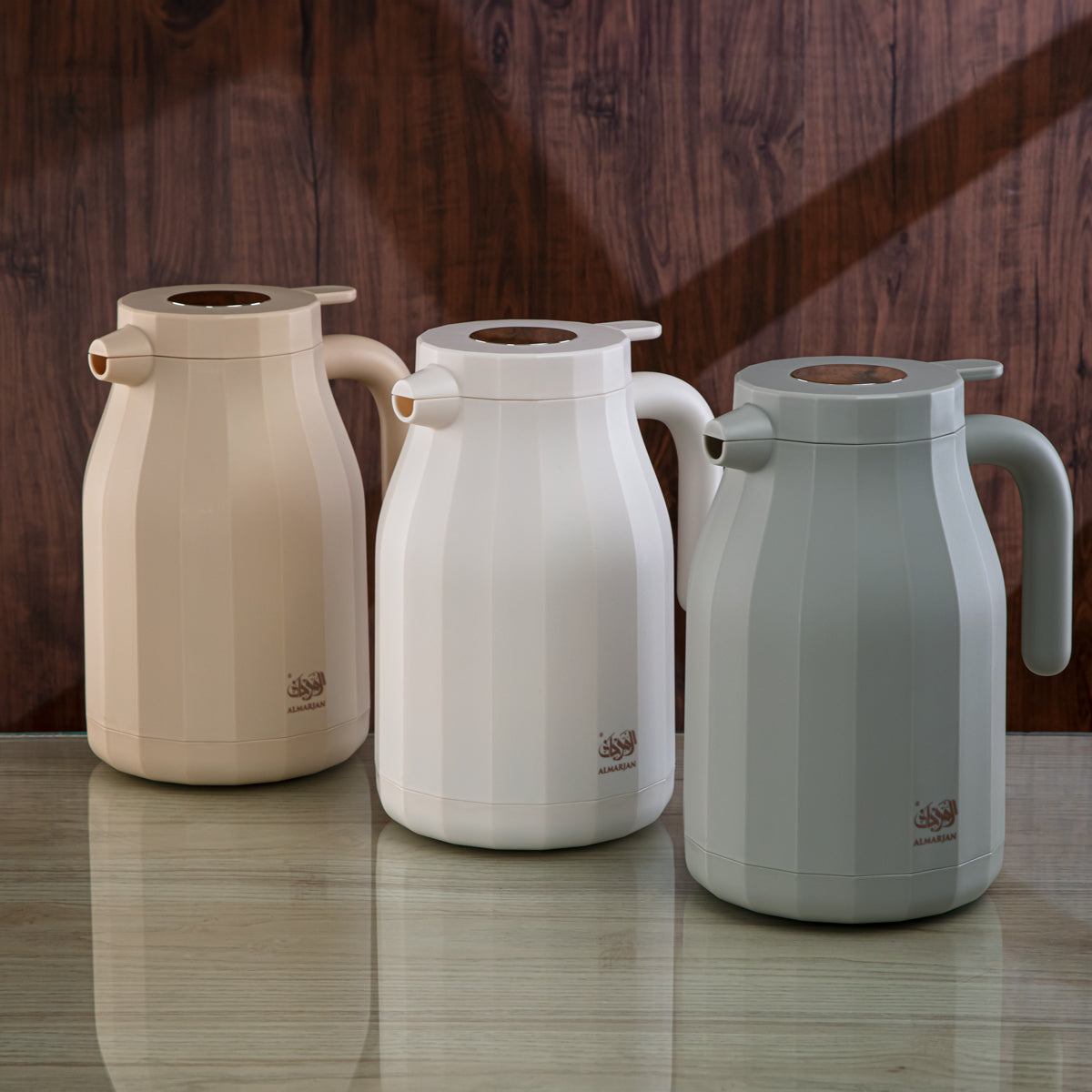 Almarjan 1.5 Liter Vacuum Flask Matt Ivory - UKM20-150 MIV