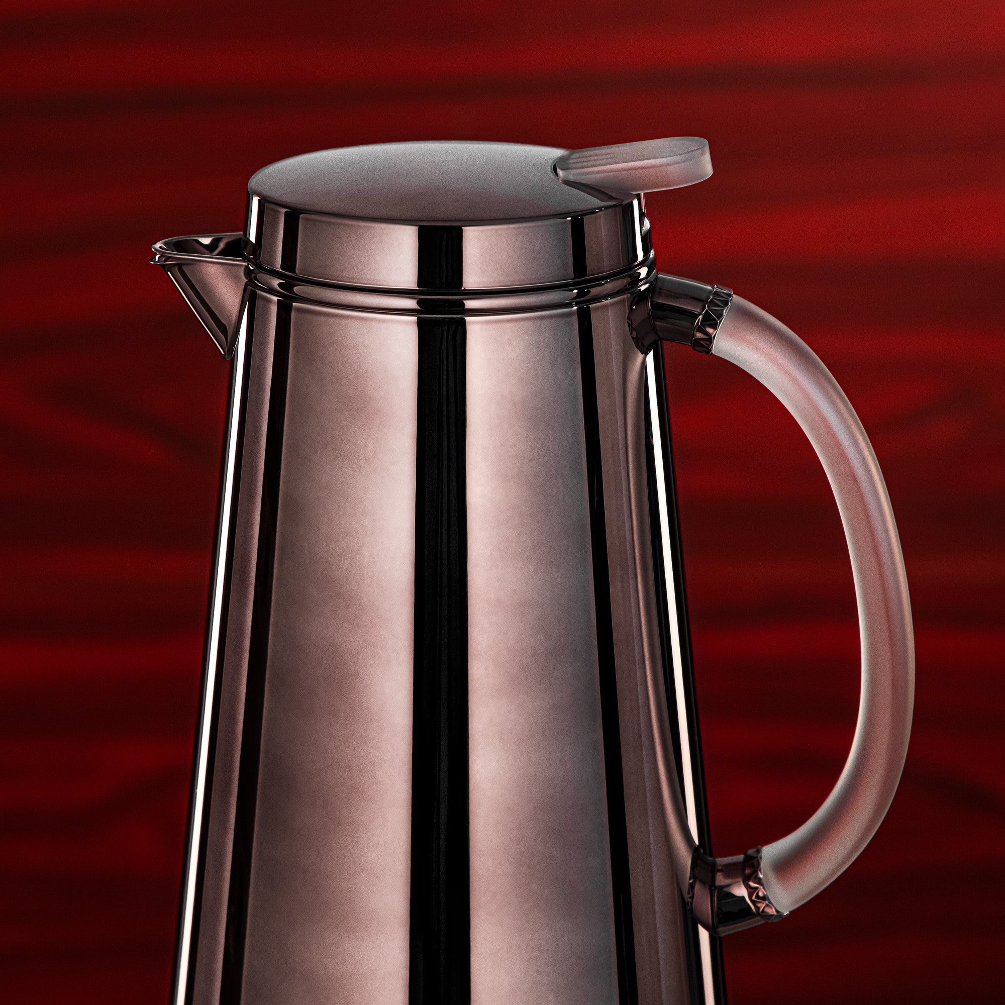 Almarjan Vacuum Flask Metal 0.7 Liter Gun Black with Frost Handle (VOP-700 E10Y15) – Elegant Serving | Ramadan & Gatherings