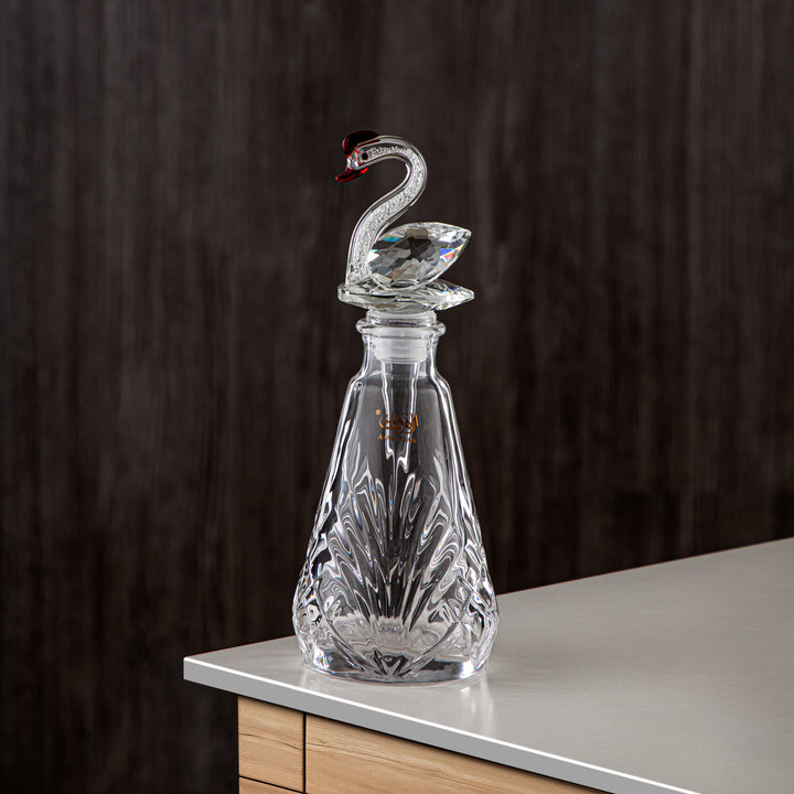 Almarjan Perfume Bottle 200ML (VR-D30-5-Clear) - Glass with Swan Knob | Swan Collection