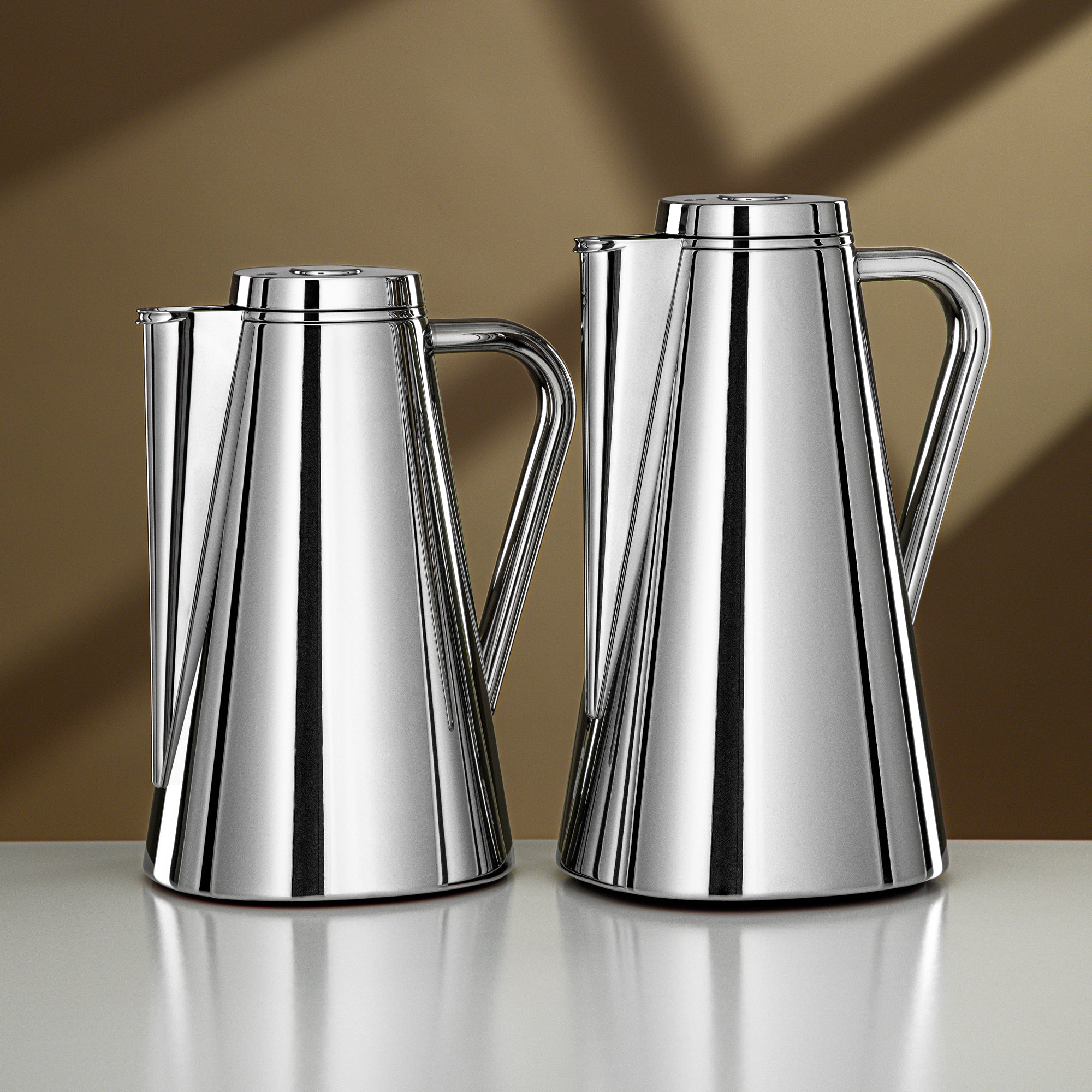 Almarjan Vacuum Flask Set 0.7L + 1L Silver
