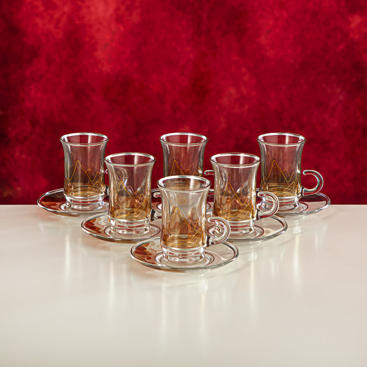 Almarjan 21 Pieces Tea Set With Trolley - YHMA-2