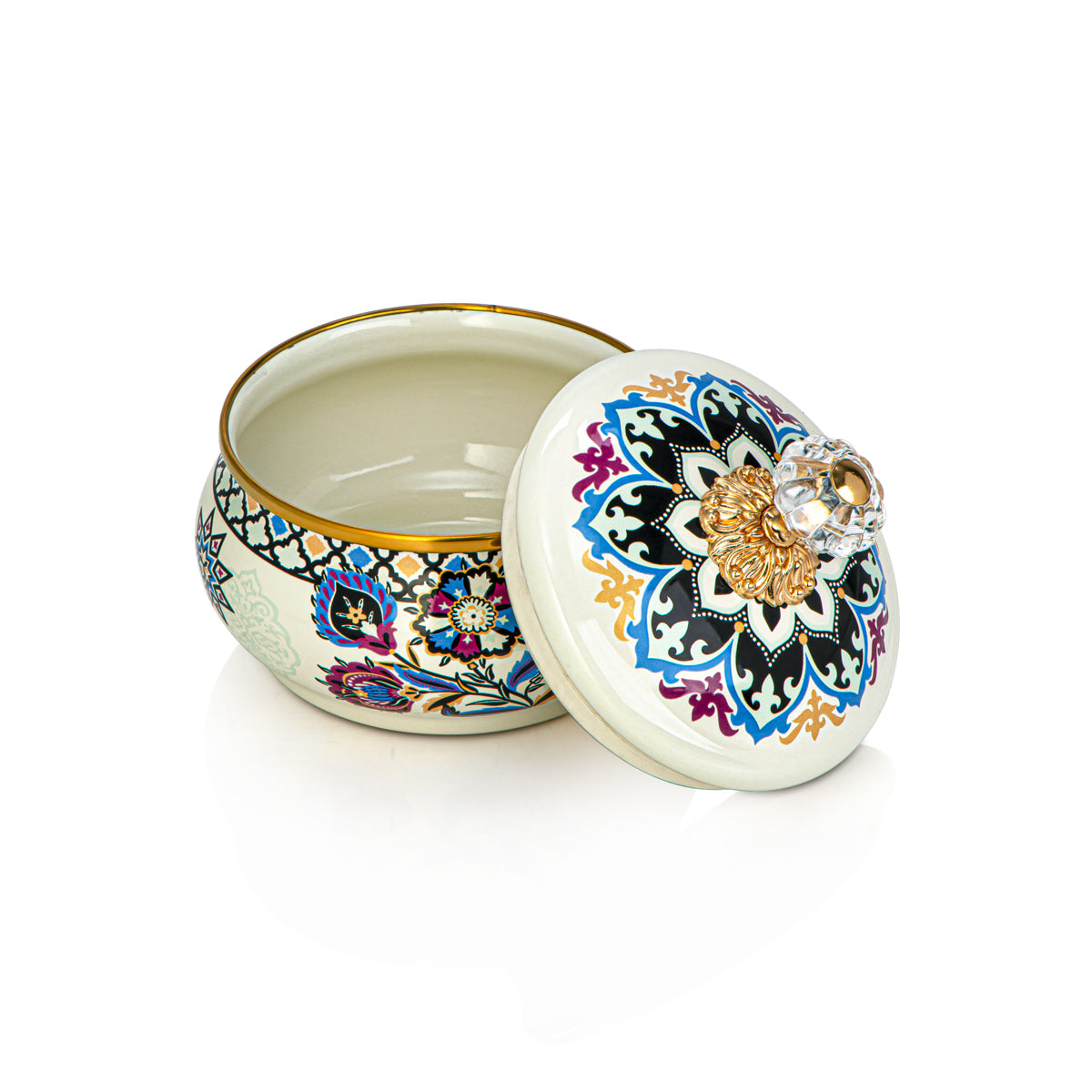 Almarjan 14 CM Tohfa Collection Enamel Sugar Bowl - 287421040