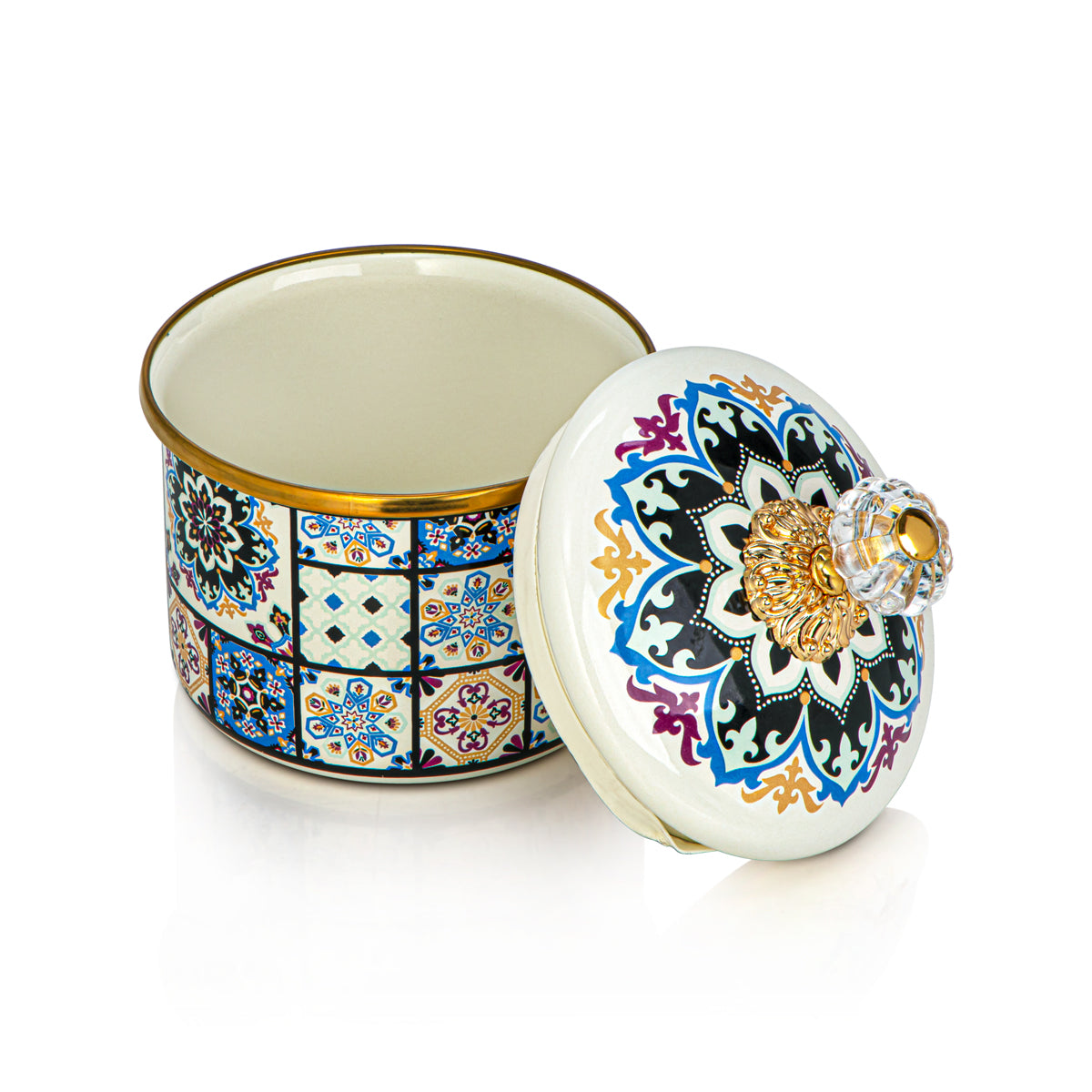 Almarjan Tohfa Collection Enamel Canister Small - 287421045