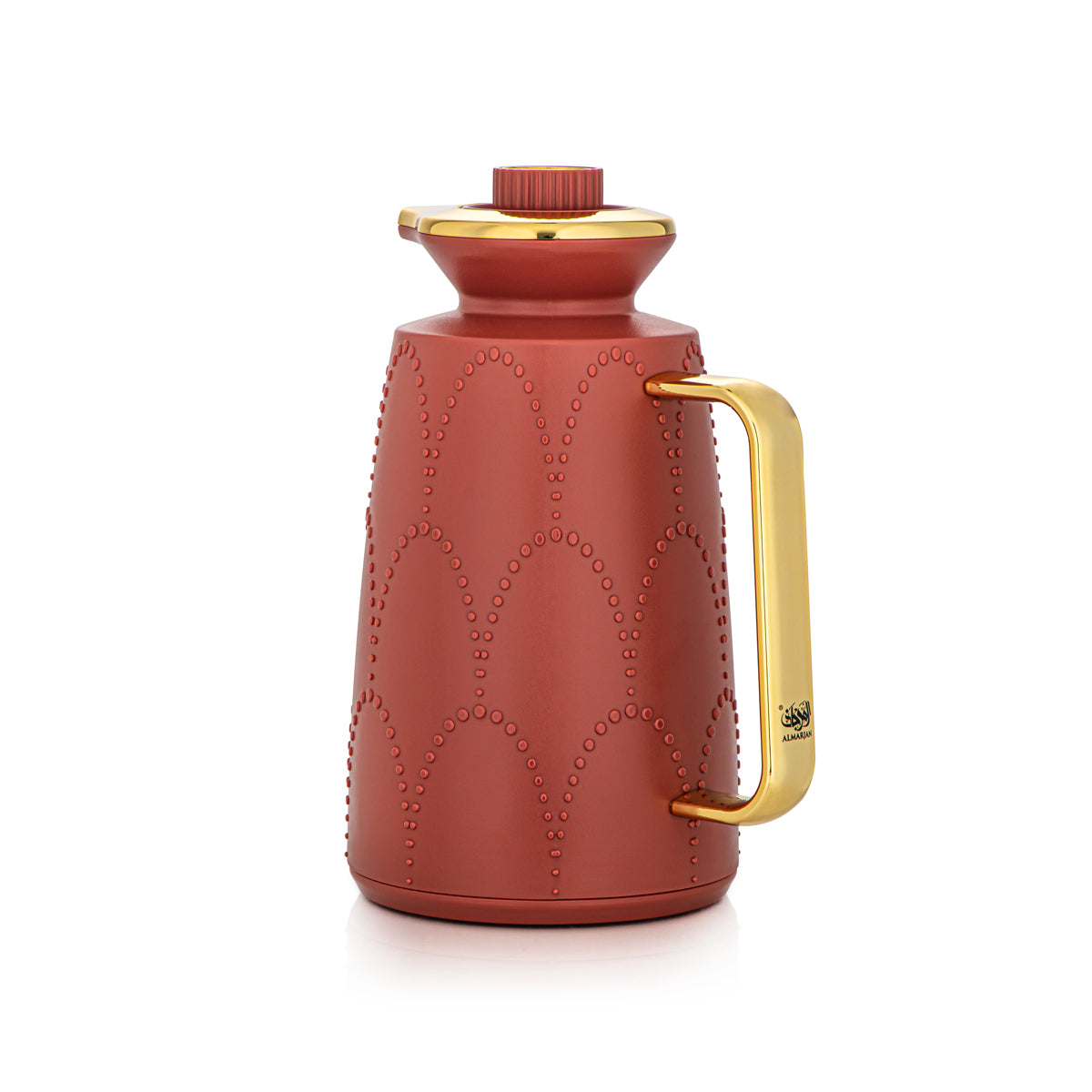 Almarjan 2 Pieces Vacuum Flask Set Red & Gold - 2C123AB-100 BKR/G