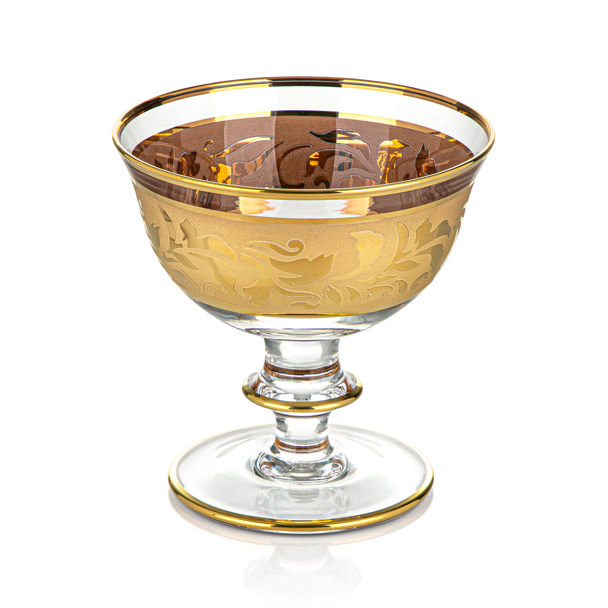 Almarjan 6 Pieces Glass Ice Cream Cup Set - 955/795