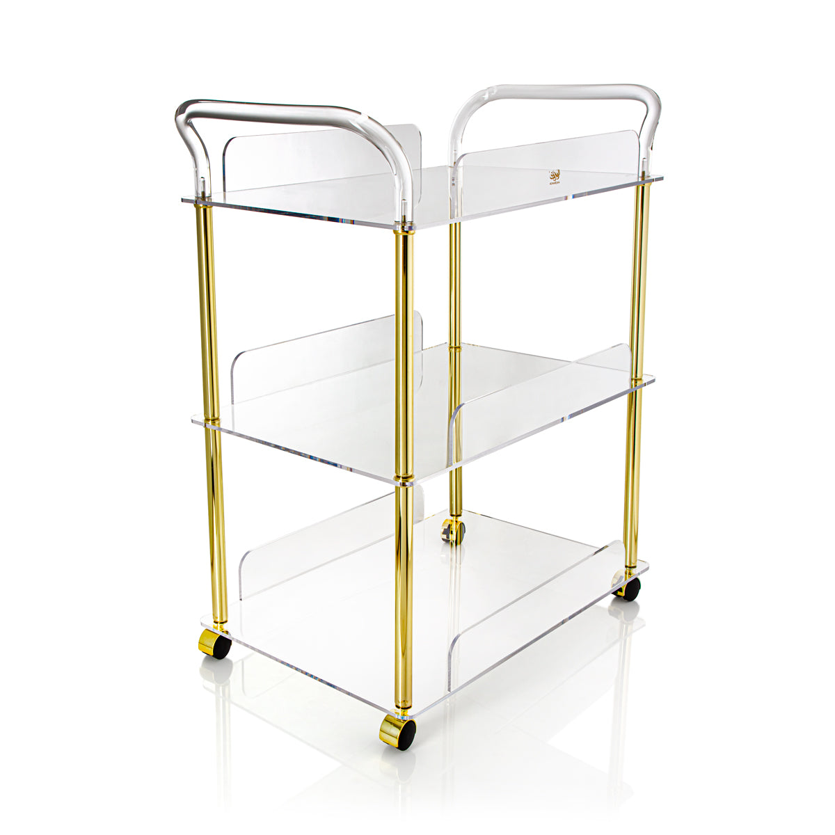 Almarjan 3 Tier Acrylic Serving Trolley - FA2387