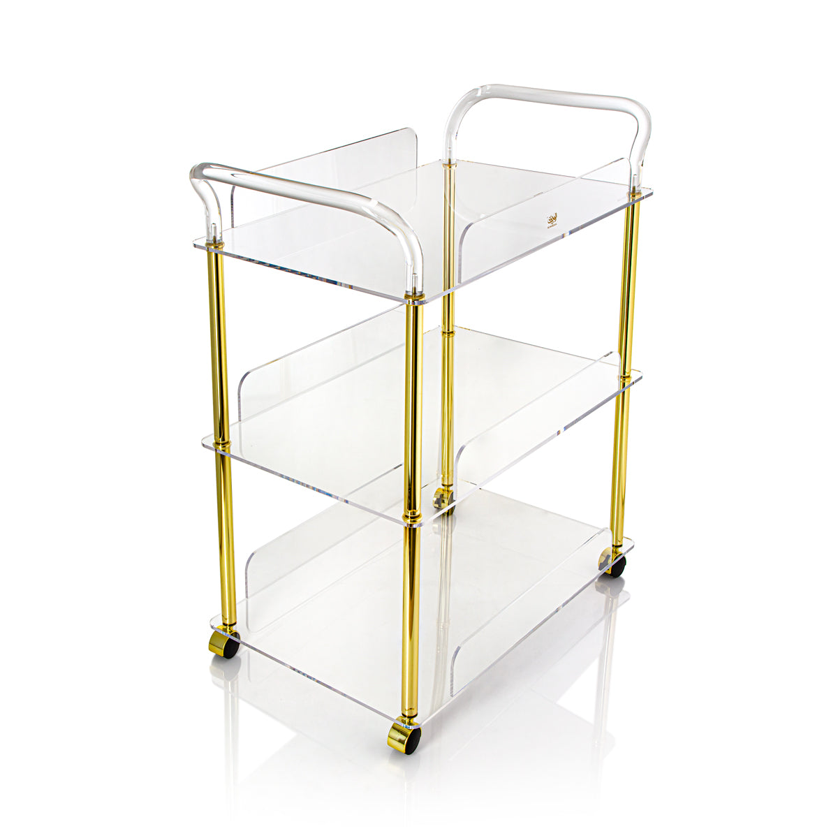 Almarjan 3 Tier Acrylic Serving Trolley - FA2387