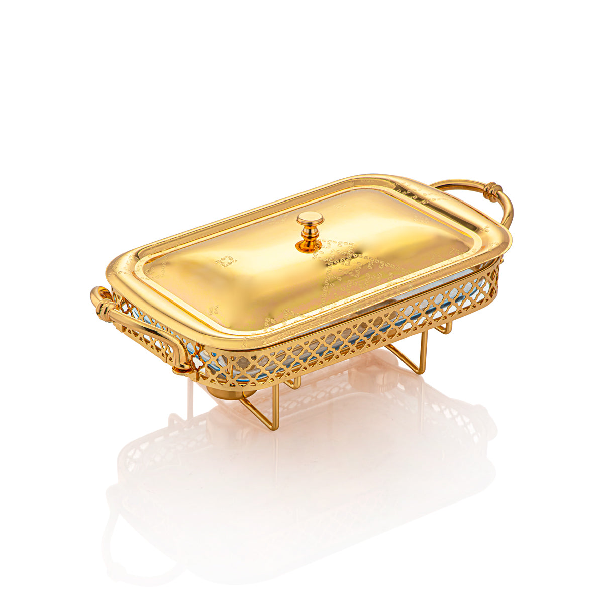 Almarjan Rectangle Food Warmer Gold - HT211025