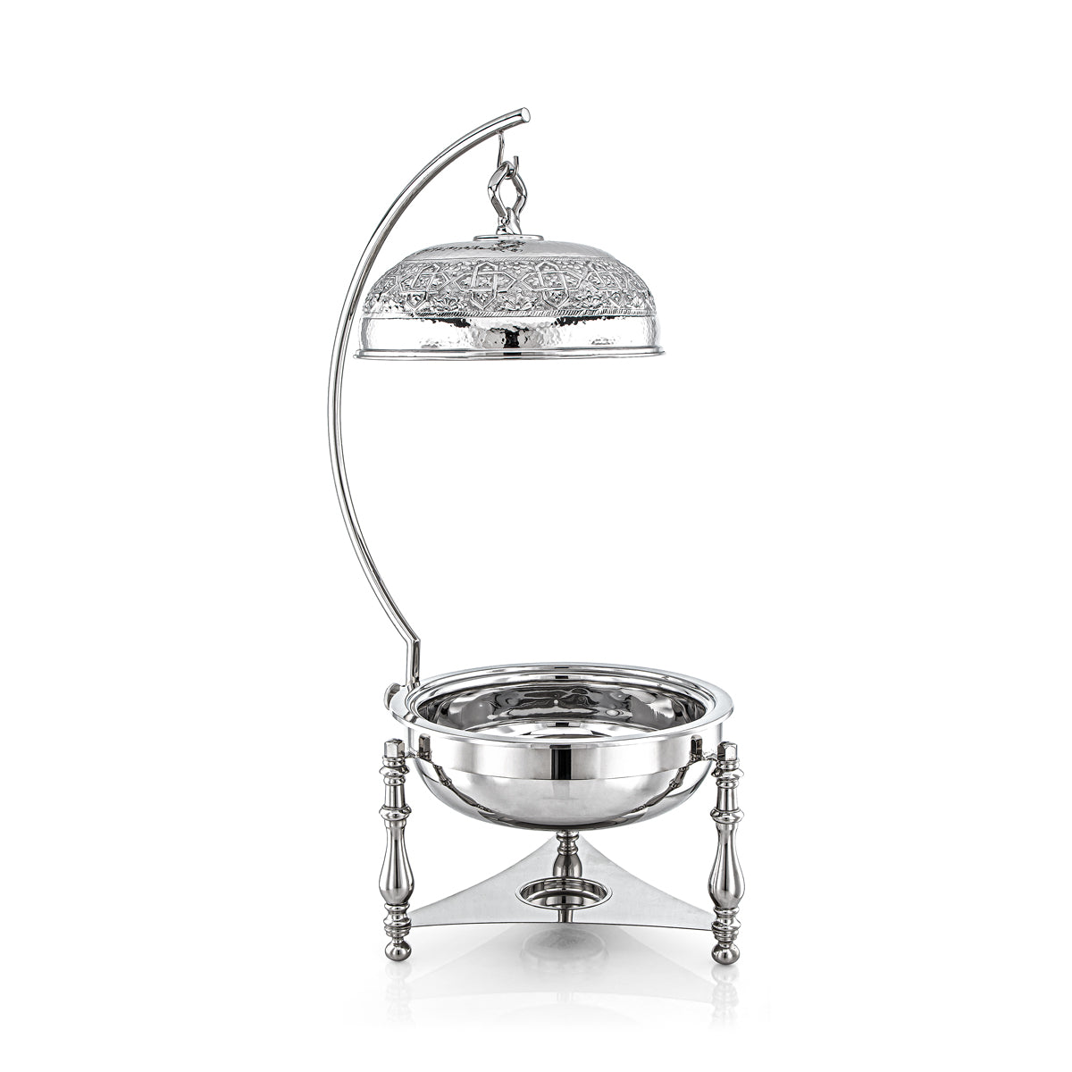 Almarjan 6 Liter Brass Chafing Dish Silver  - MD-2919A