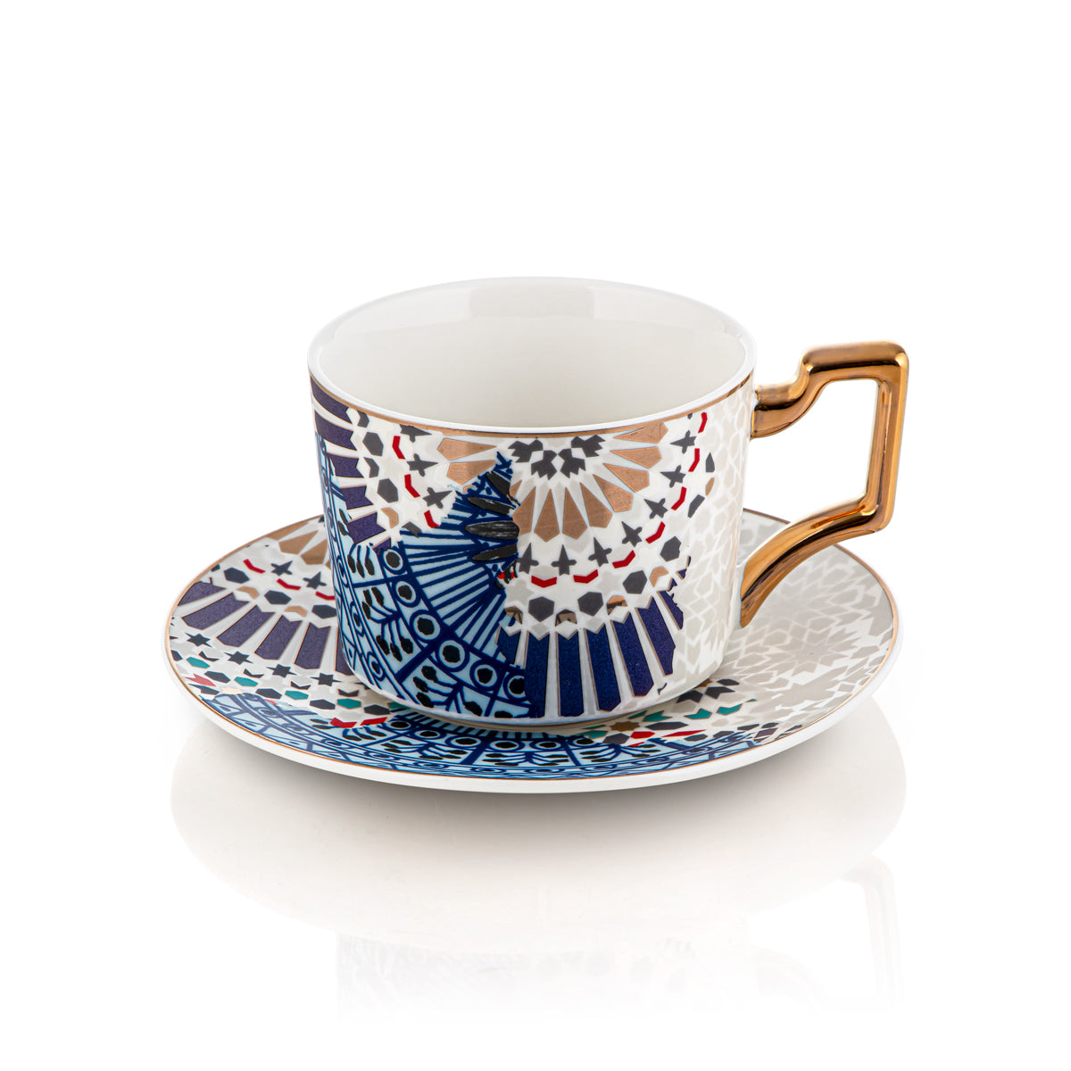 Almarjan 6 Pieces Fonon Collection Cup & Saucer - 3901