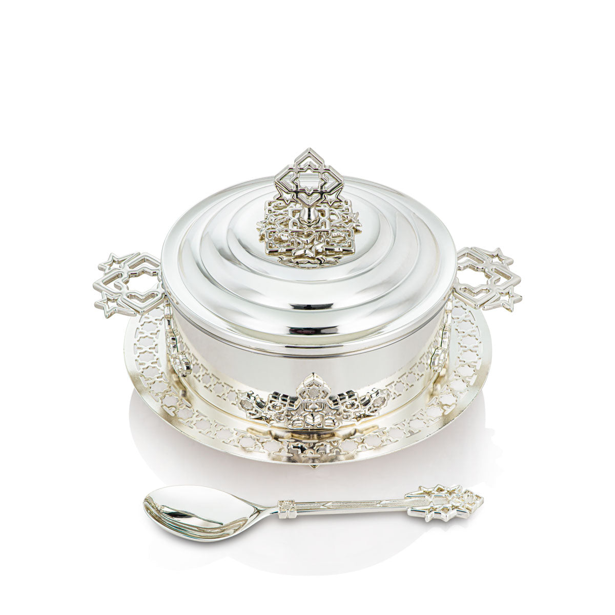 Almarjan 1000 ML Deluxe Hot Pot Silver - S13-002XS