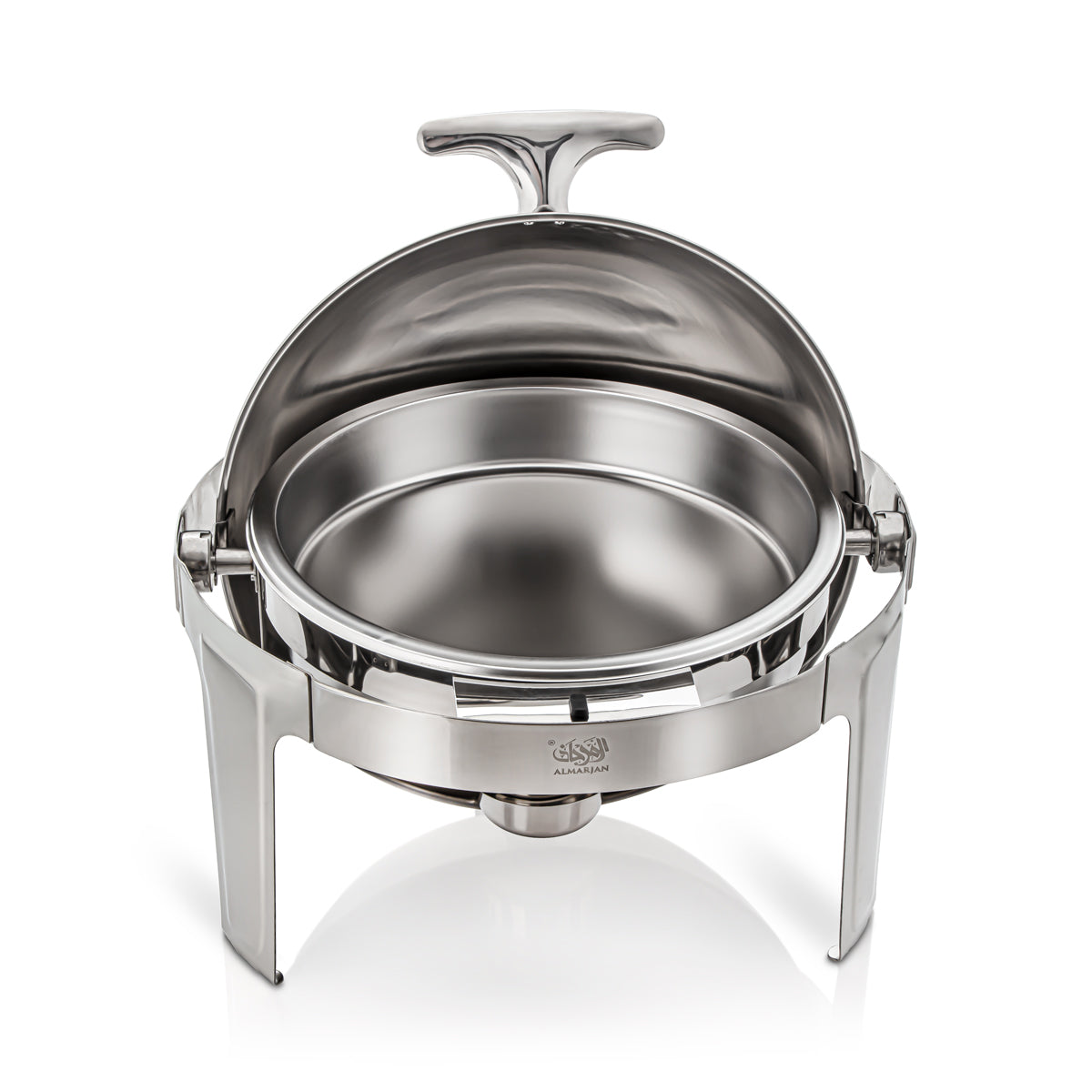 Almarjan 6 Liter Stainless Steel Round Chafing Dish Silver - STS0010901