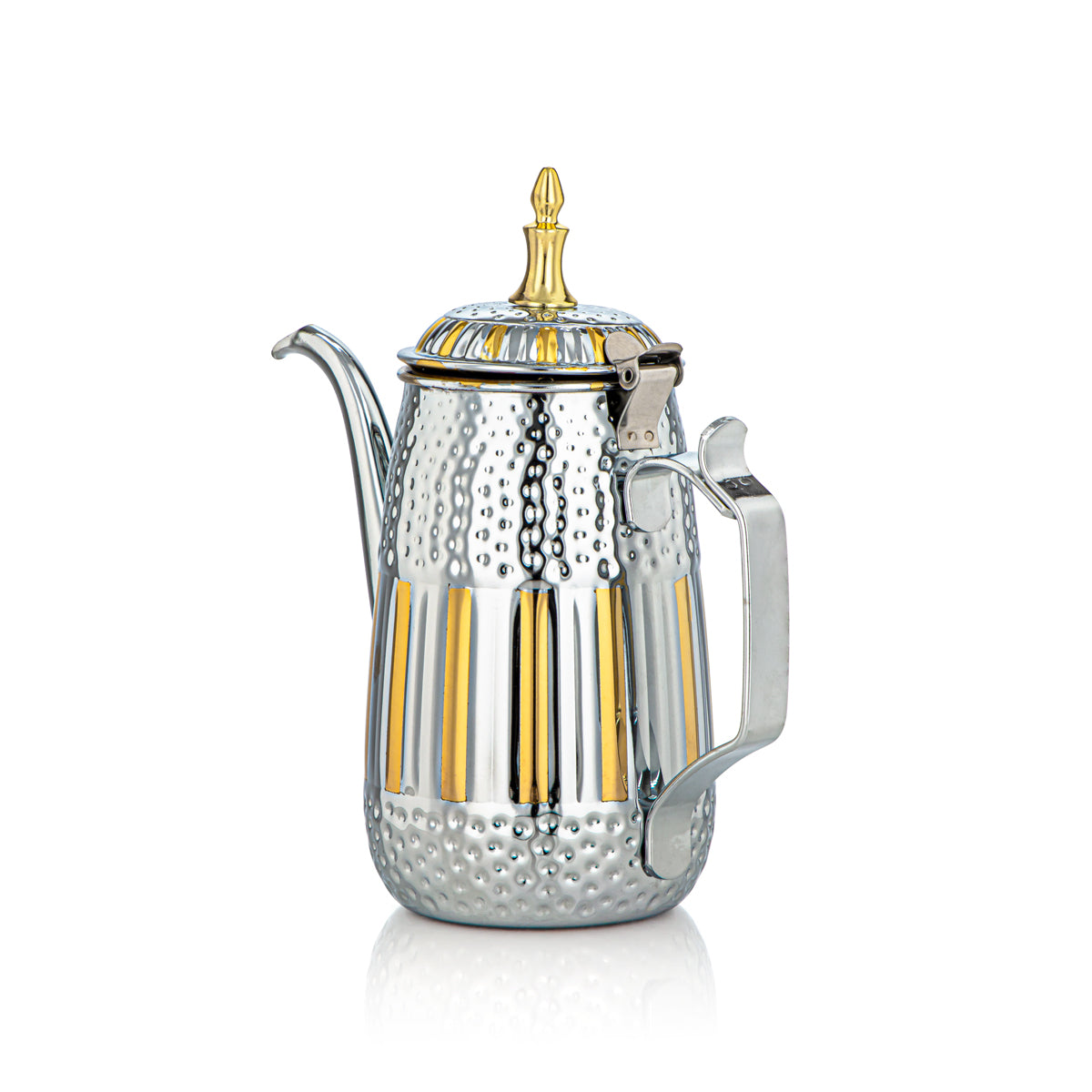 Almarjan 1 Liter Marabaa Collection Stainless Steel Milk Jug Silver & Gold - STS0010952