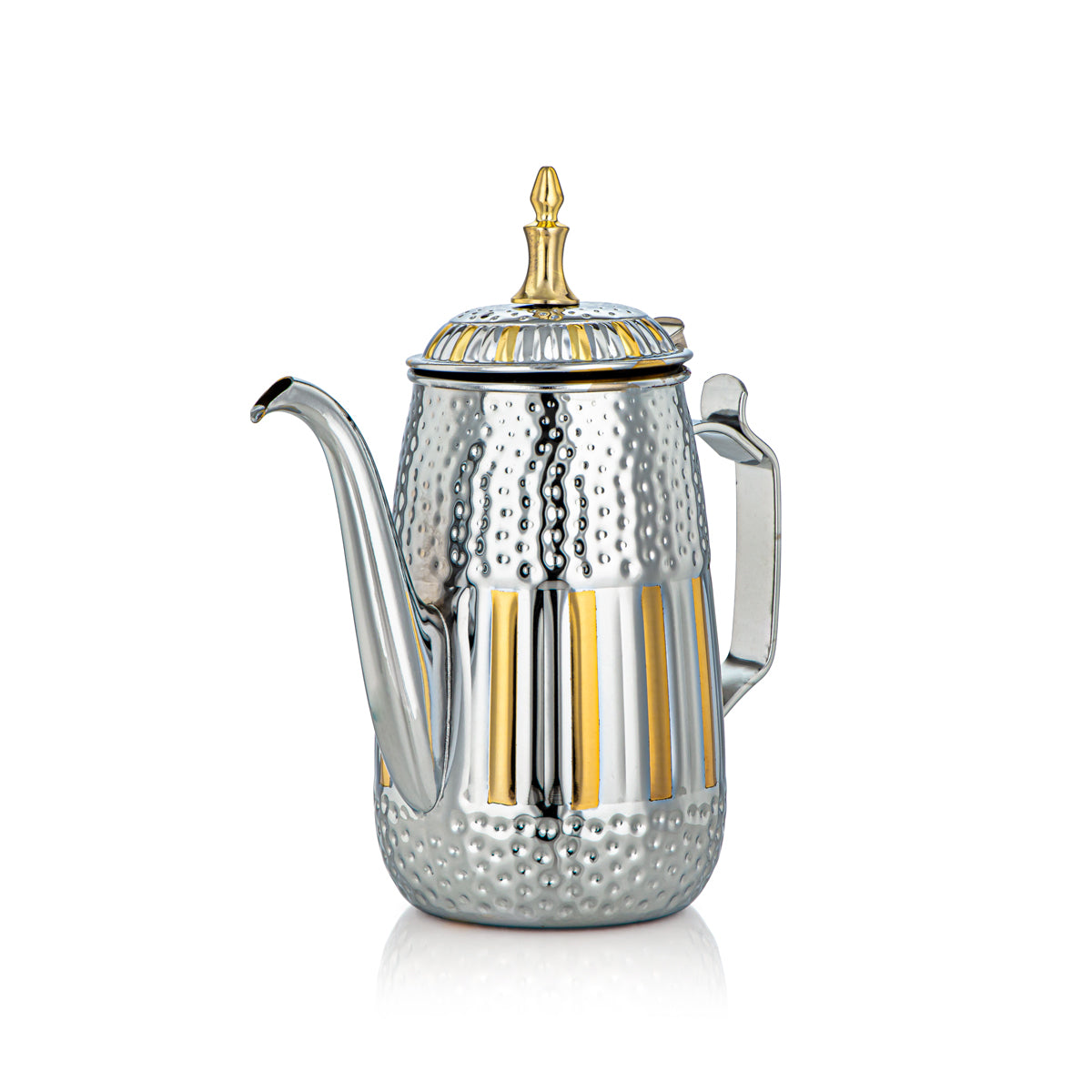 Almarjan 1 Liter Marabaa Collection Stainless Steel Milk Jug Silver & Gold - STS0010952