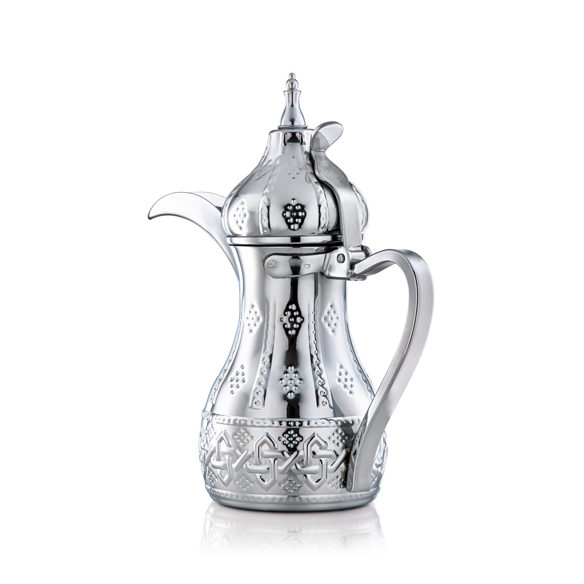 Almarjan 1 Liter Sahara Collection Stainless Steel Dallah Silver - STS0010974