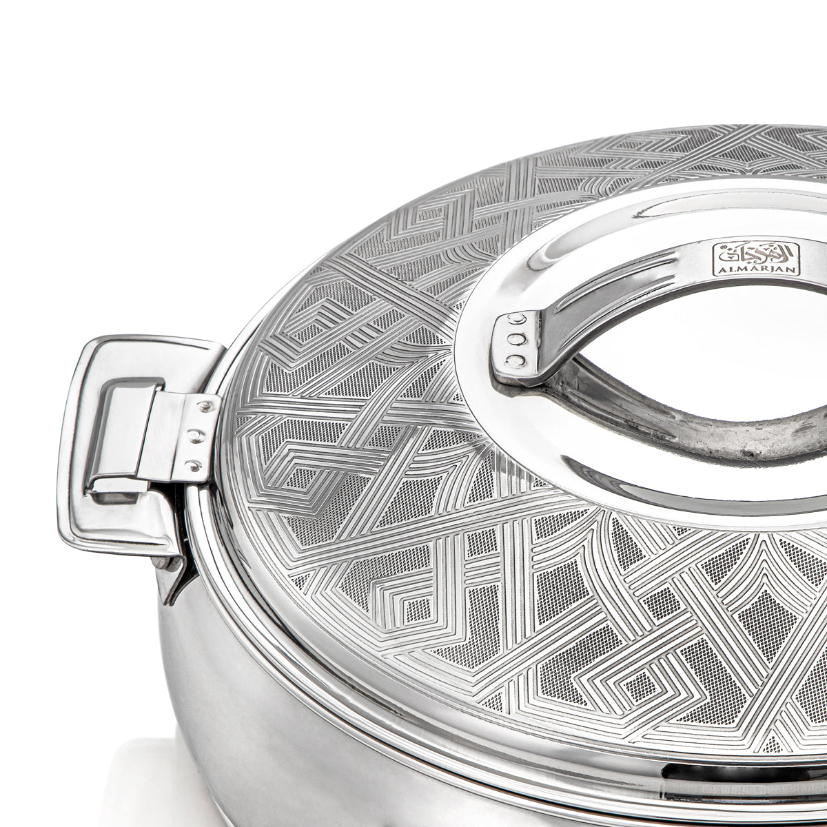 Almarjan 21 CM Ashwaq Collection Stainless Steel Hot Pot Silver - H22E34