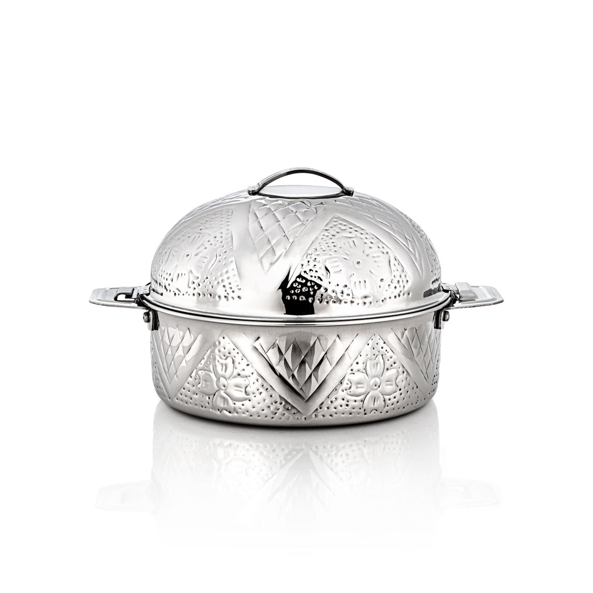 Almarjan 25 CM Qubba Collection Stainless Steel Hot Pot Silver - H22M2