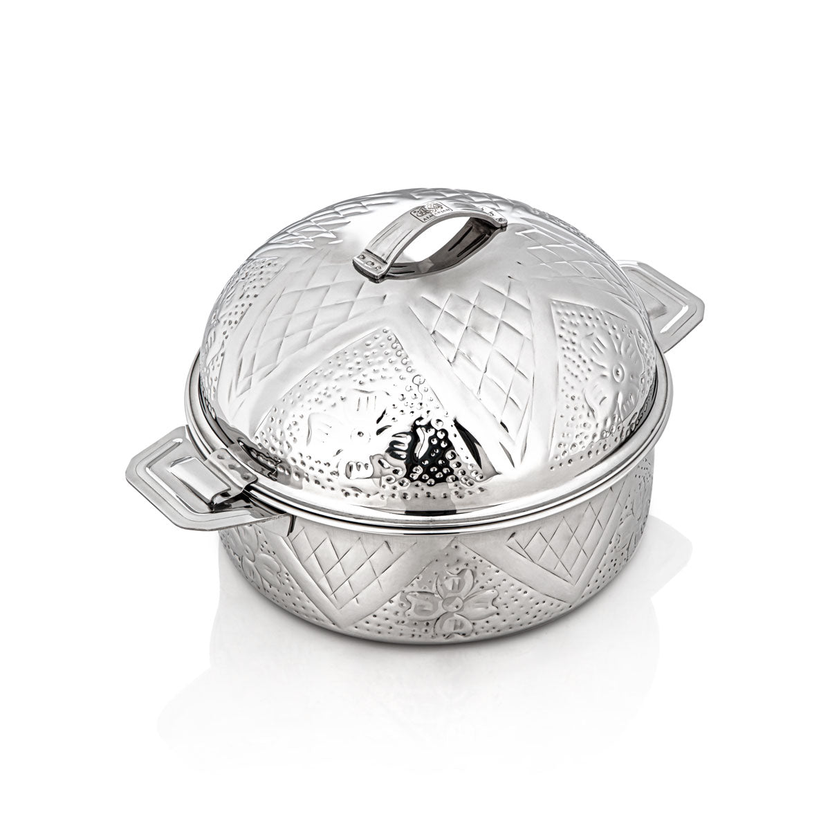 Almarjan 25 CM Qubba Collection Stainless Steel Hot Pot Silver - H22M2