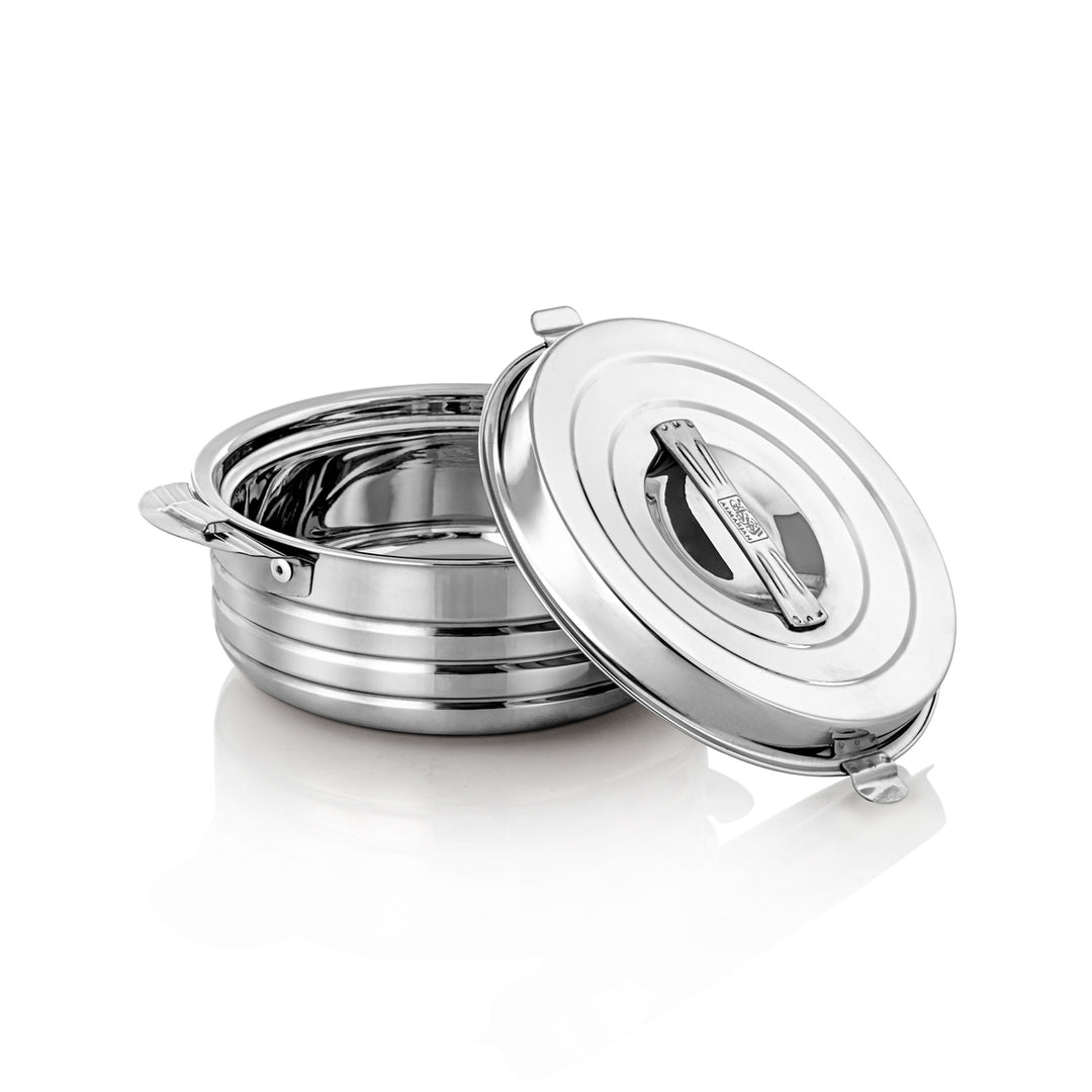 Almarjan 3 Pieces Royal Collection Stainless Steel Hot Pot Silver - STS0293010