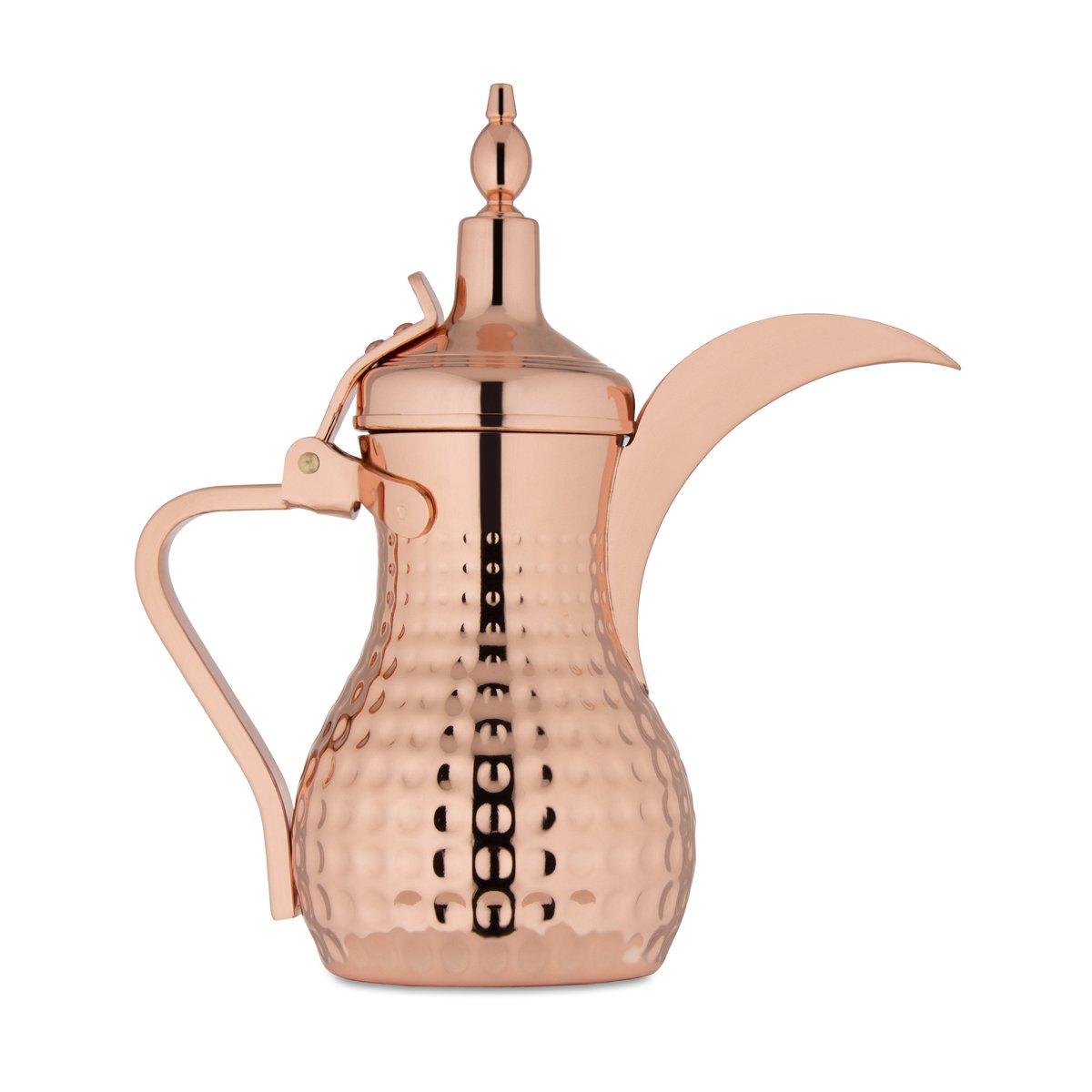 Almarjan 1 Liter Hammered Collection Stainless Steel Dallah Copper  - STS0010560