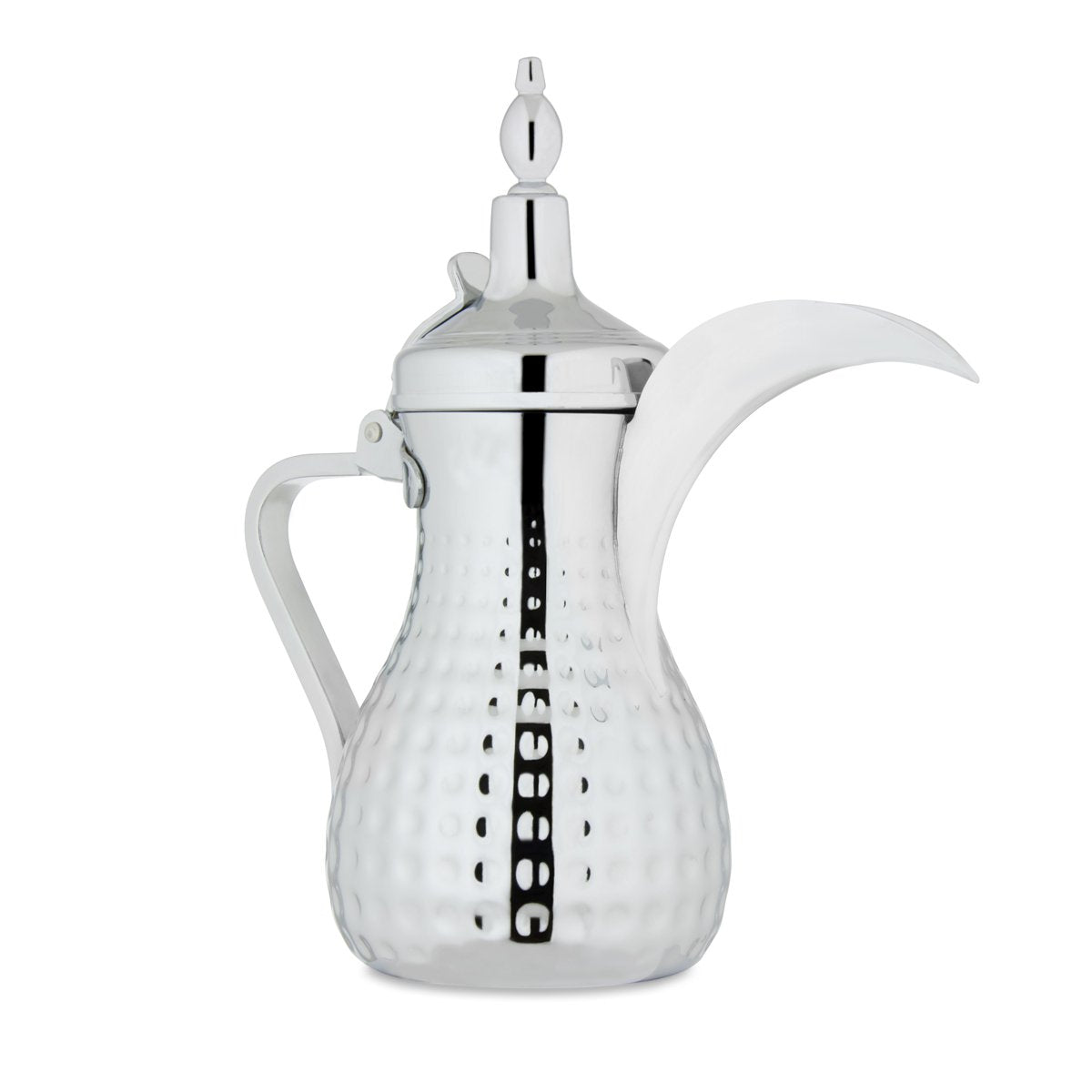 Almarjan 1.5 Liter Hammered Collection Stainless Steel Dallah Silver- STS0010551