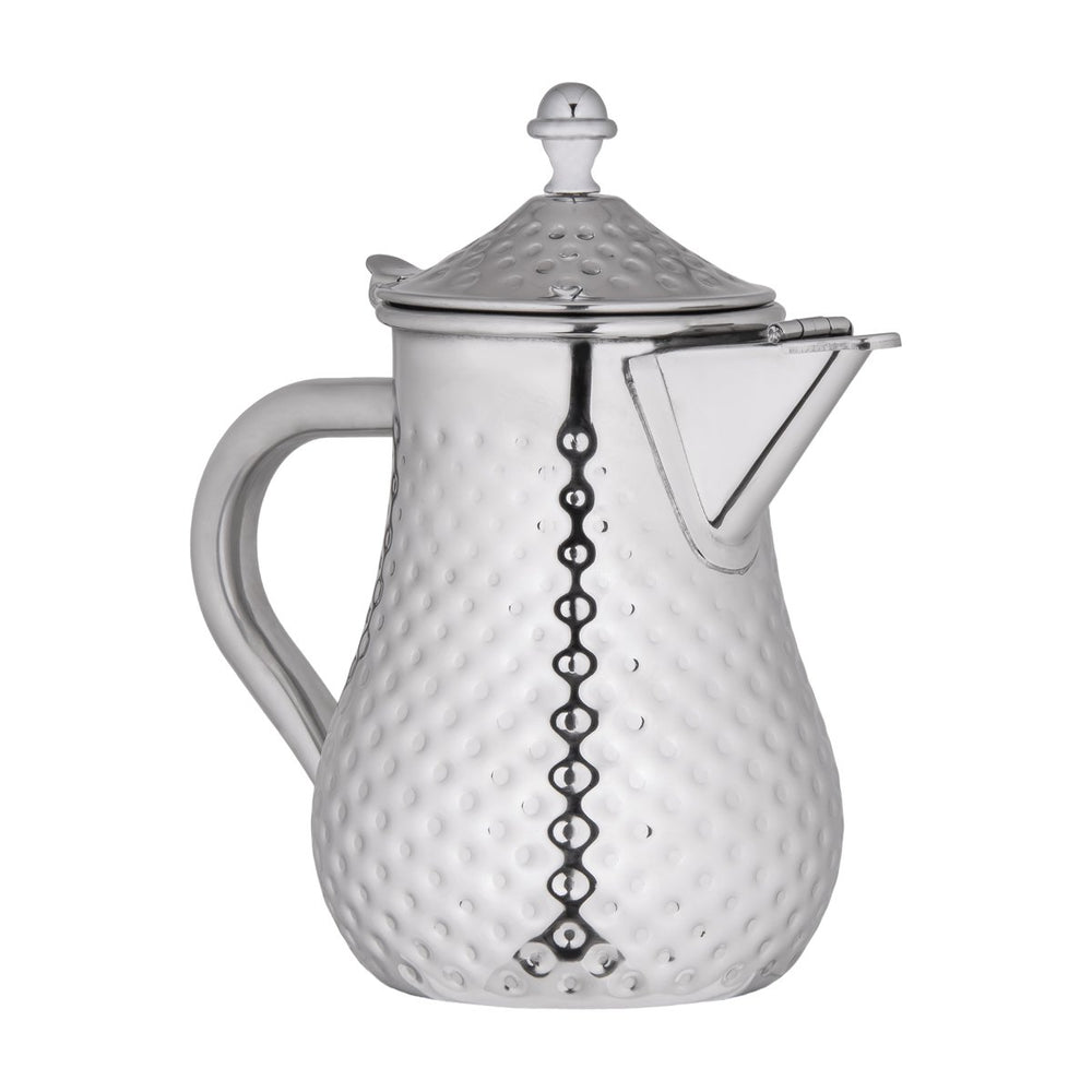 Almarjan 1 Liter Hammered Collection Stainless Steel  Milk Jug Silver - STS0010569