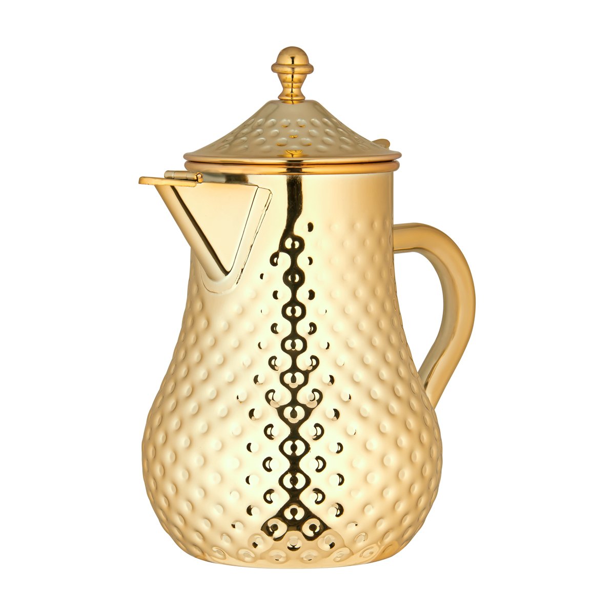 Almarjan 2 Liter Hammered Collection Stainless Steel Milk Jug Gold - STS0010582