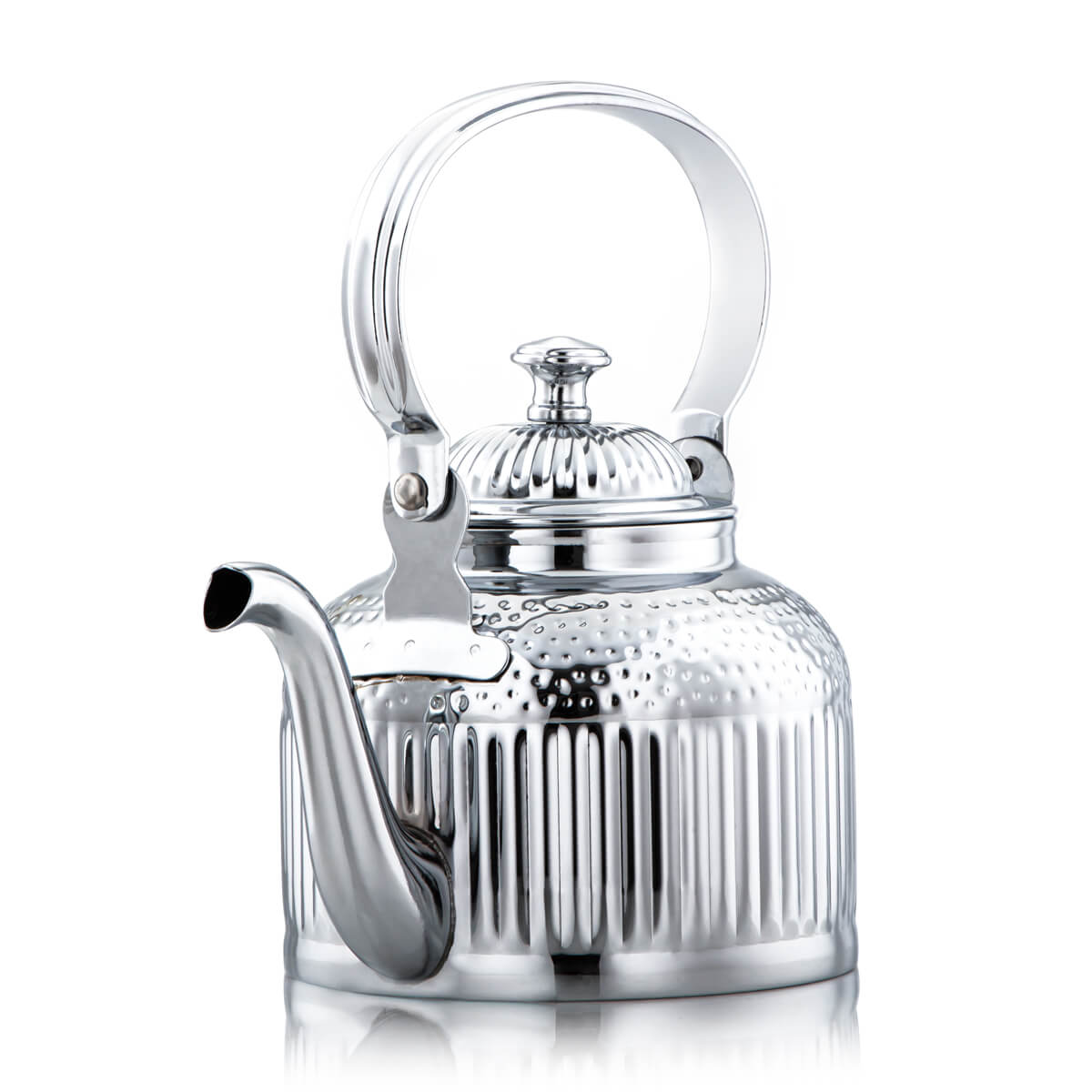  Almarjan 1 Liter Maraba'a Collection Stainless Steel Tea Kettle Silver - STS0010689 
