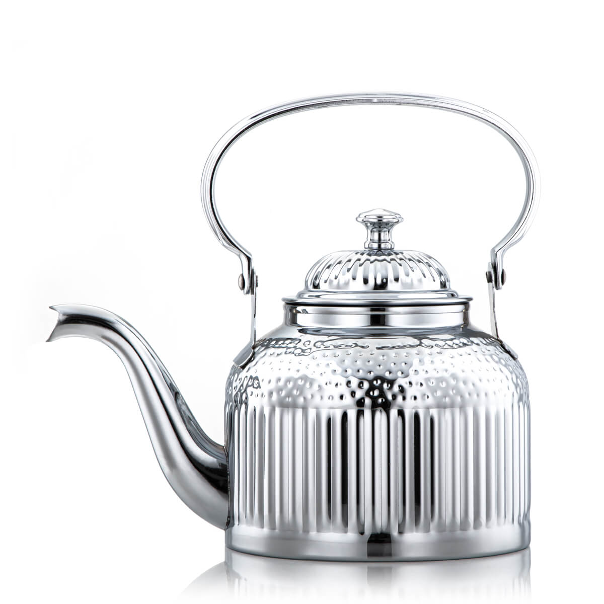  Almarjan 1.5 Liter Maraba'a Collection Stainless Steel Tea Kettle Silver - STS0010690 
