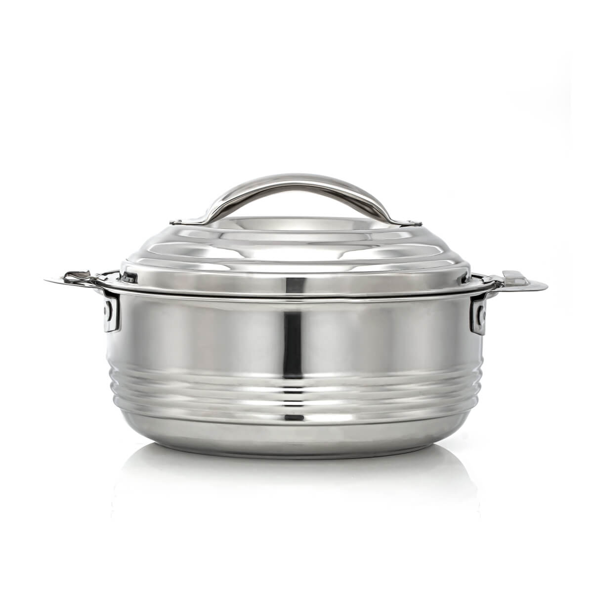 Almarjan 3 Pieces Casa Collection Stainless Steel Hot Pot Silver - STS0290261